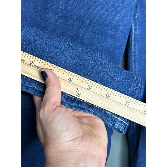 Wild Fable Women's 4 Relaxed Straight Leg High-Rise Denim Jeans Dark Wash Contra - Picture 7 of 10